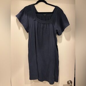 Madewell Lightspun Butterfly Square-Neck Mini Dress